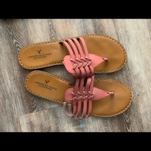 American eagle pink strappy sandals